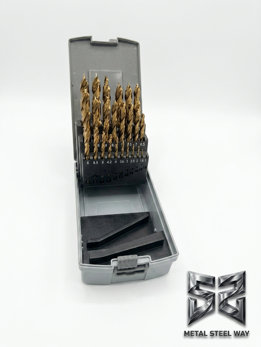 Set 25 Brocas HSS-Co M35 en Maletín — Punta Piramidal Escalonada del 1 al 13mm